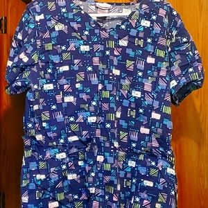 Plus size scrub top